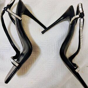 Steve Madden Black and Rhinestone 4 inch heels New
